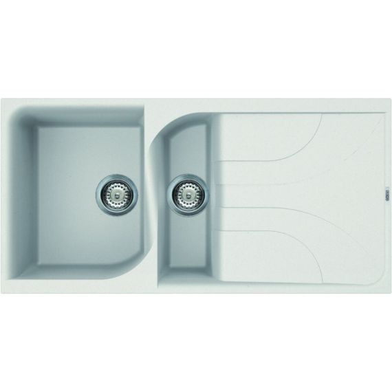 Reginox Ego 1.5 Bowl Compact Granite White Sink 500mm x 1000mm 