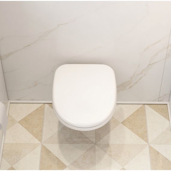 Imex Soft Close Duraplus Bottom Fix Toilet Seat - White - S1076SCALT