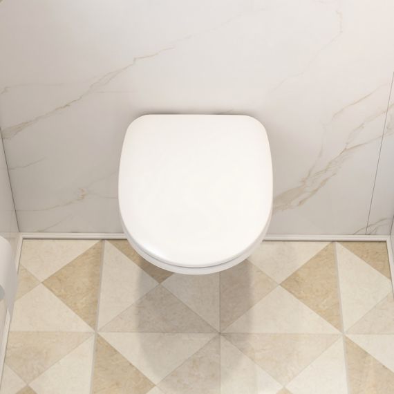 Imex Ivo Soft Close Top Fix Quick Release Duraplus Toilet Seat - White - S1076SCQR