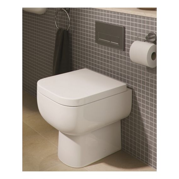 RAK-Series 600 Rimless Back to Wall Pan with Wrap over Soft Close Seat