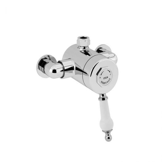 Heritage Glastonbury Exposed Thermostatic Chrome Valve with Top Outlet SGCT03