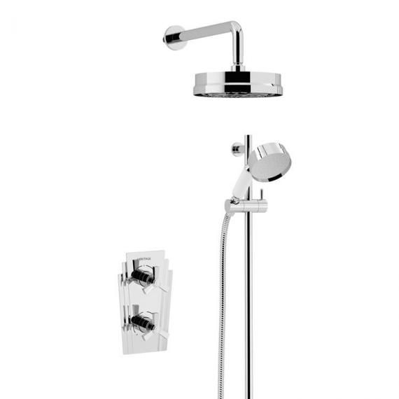 Heritage Gracechurch Shower Valve with Fixed Head & Flexible Riser Kit SGRDDUAL03