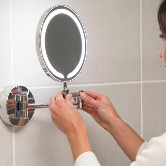 Scudo Round LED Make-Up Mirror Wall Mounted 