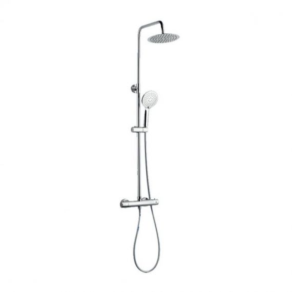 Kartell Plan Round Thermostatic Bar Shower With Overhead Drencher And Sliding Handset