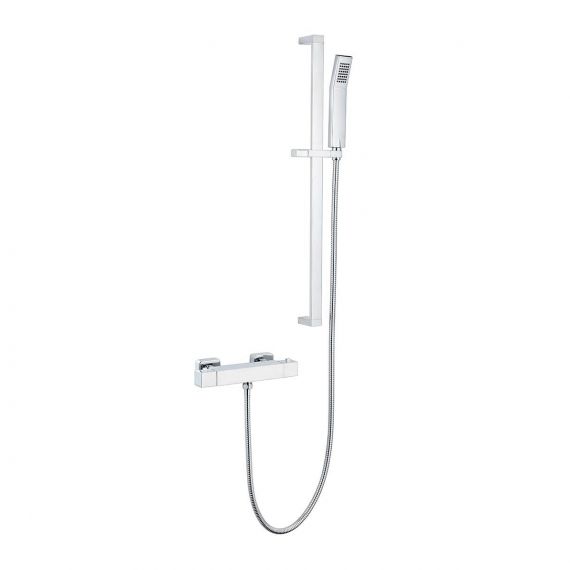 Kartell Pure Square Thermostatic Bar Shower With Slide Rail Kit