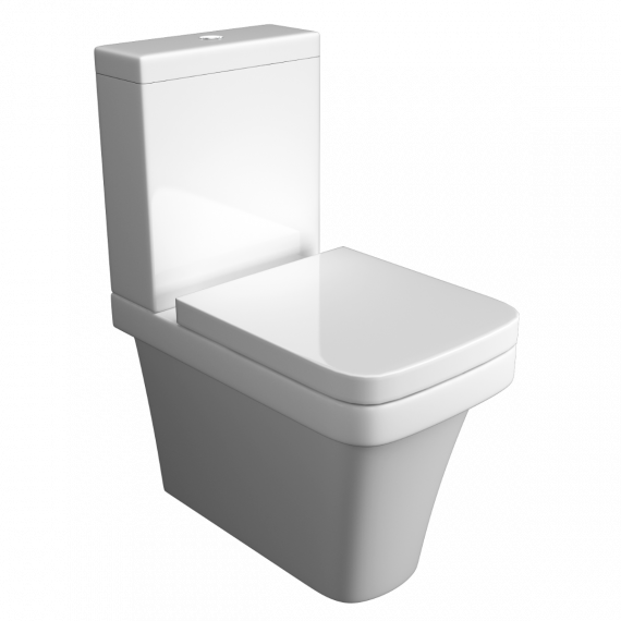 Kartell Sicily Close To Wall Close Coupled Toilet With Soft Close Seat