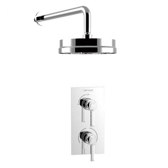 Heritage Somersby Recessed Shower with Deluxe Fixed Head Kit Chrome SSOBDUAL02