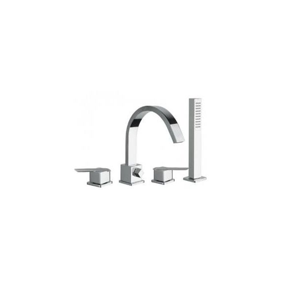 JustTaps Ki-Tech 4 Hole Bath Shower Mixer With Extractable Handset Chrome ST18277