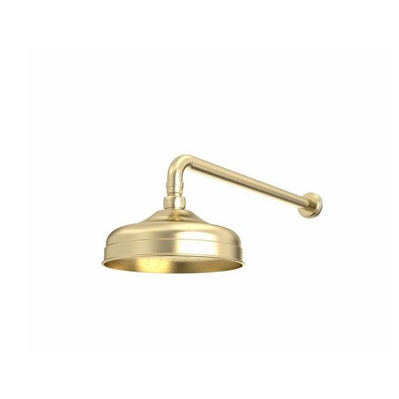 Tavistock Traditional Shower Head 200mm - Brushed Brass - SVHEAD75