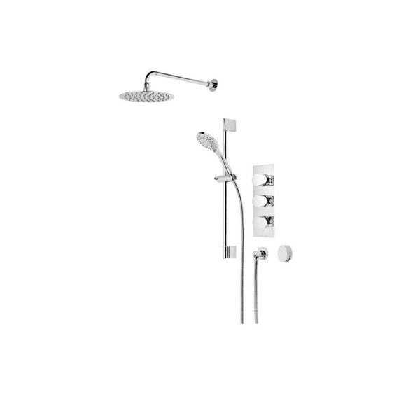 Roper Rhodes Clear Triple Function Concealed Shower System with Smartflow Bath Filler - Chrome - SVSET142