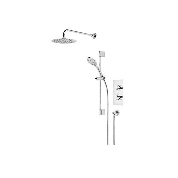 Roper Rhodes Craft Dual Function Concealed Shower System with Fixed Head and Riser Kit - Chrome - SVSET149