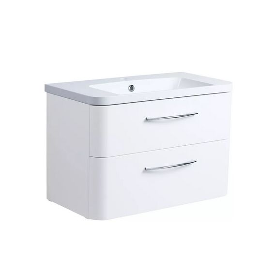 Roper Rhodes 800mm System Wall Mounted Double Drawer Unit - White - SYS800D.GW