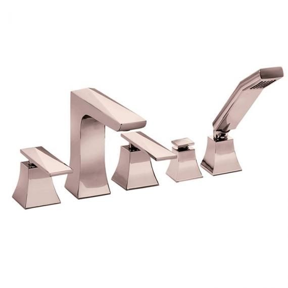 Heritage Hemsby Rose Gold 5 Taphole Bath Shower Mixer Tap THPRG02