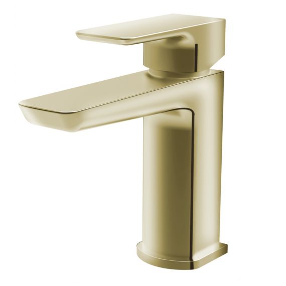 Swansea Brushed Brass Mono Basin Mixer Tap With Waste