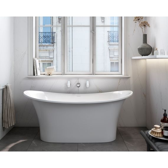 Victoria + Albert Toulouse 1500 Freestanding Bath Quarrycast Gloss White