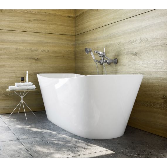 Victoria + Albert Trivento Freestanding Bath Quarrycast Gloss White