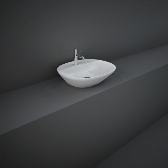 RAK-Variant  Oval Counter Wash Basin 50cm 1TH  with Tap Ledge