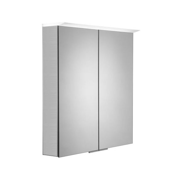 Roper Rhodes Capture 655 2 Door Illuminated Bathroom Cabinet - Gloss Light Grey