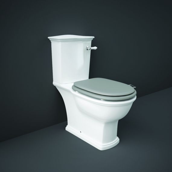 RAK-Washington WC With Lever Handle with Matt White Soft Close Seat (Wood)