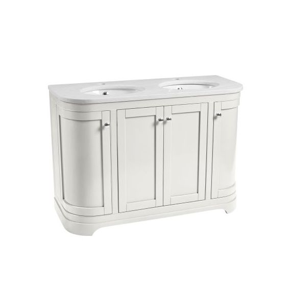 Roper Rhodes Widcombe 1200mm Curved Double Basin Vanity Unit - Canvas